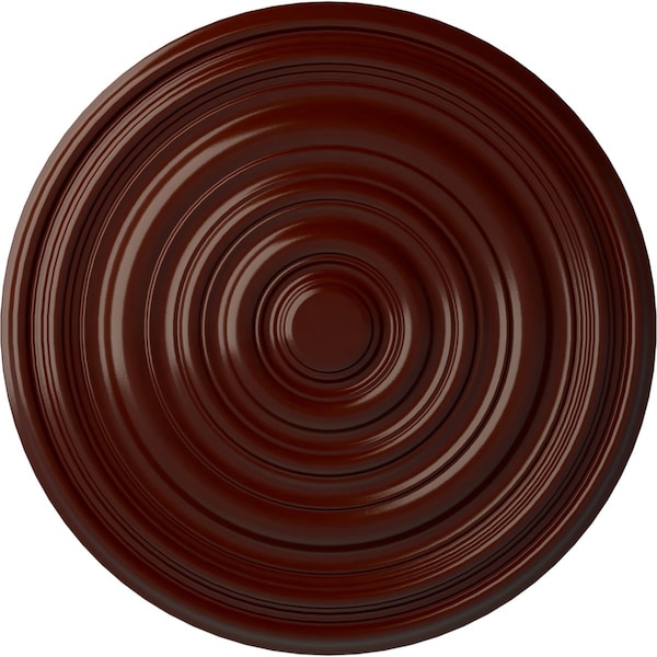 Ekena Millwork Carton Ceiling Medallion (For Canopies up to 2 5/8"), Hand-Painted Brushed Mahogany, 12 5/8"OD x 1"P CM13CABMF - main